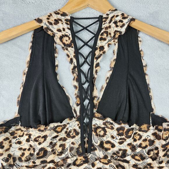 Vintage Guess Halter Top Animal Print Womens Sz Large Y2K Festival Goth Preppy - Picture 9 of 15